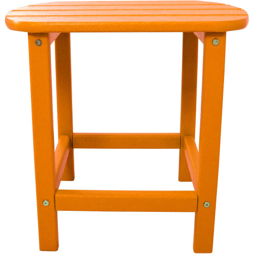 Cape Soleil, Verde 19" x 15" Side Table in Tangerine